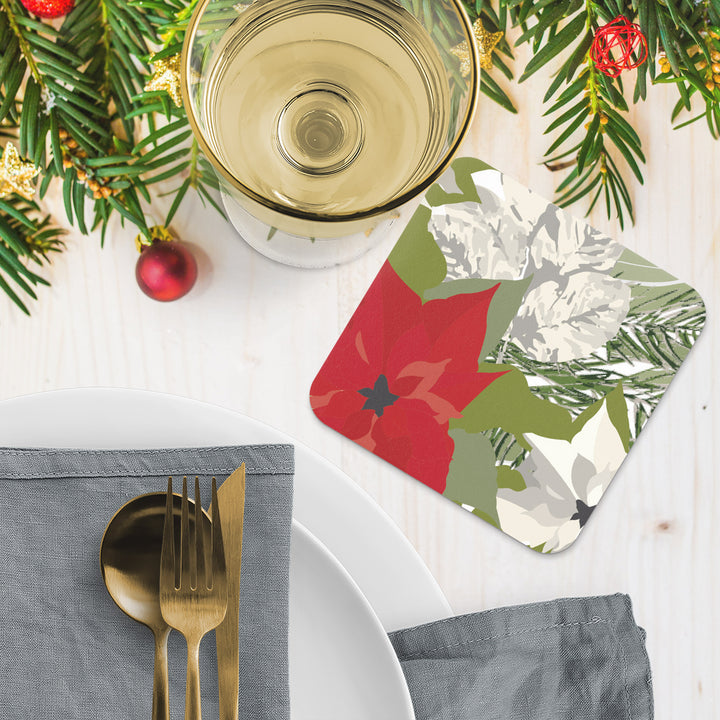 Christmas Poinsettias Coasters