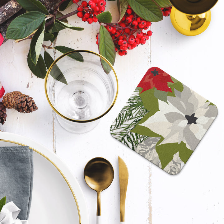 Christmas Poinsettias Coasters