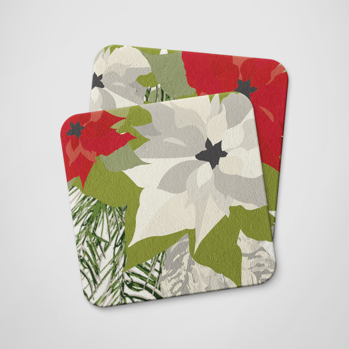 Christmas Poinsettias Coasters
