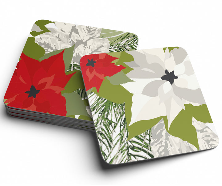 Christmas Poinsettias Coasters