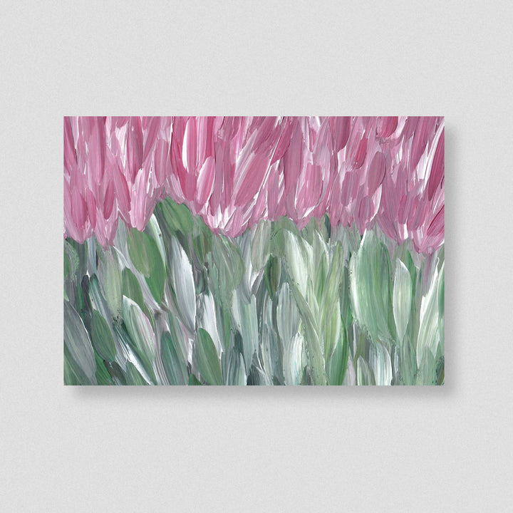 Pink Wildflower Field - Floral Wall Art Print and Canvas
