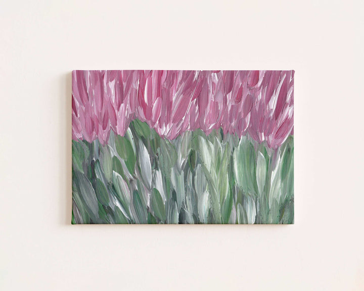 Pink Wildflower Field - Floral Wall Art Print and Canvas