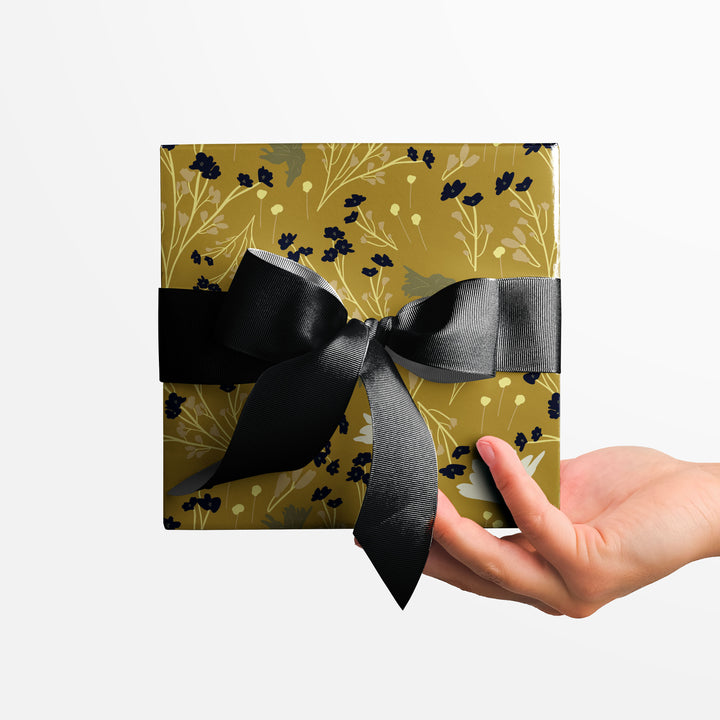 Filler Park #5 Yellow Goldenrod Floral Wrapping Paper - Clearance Item