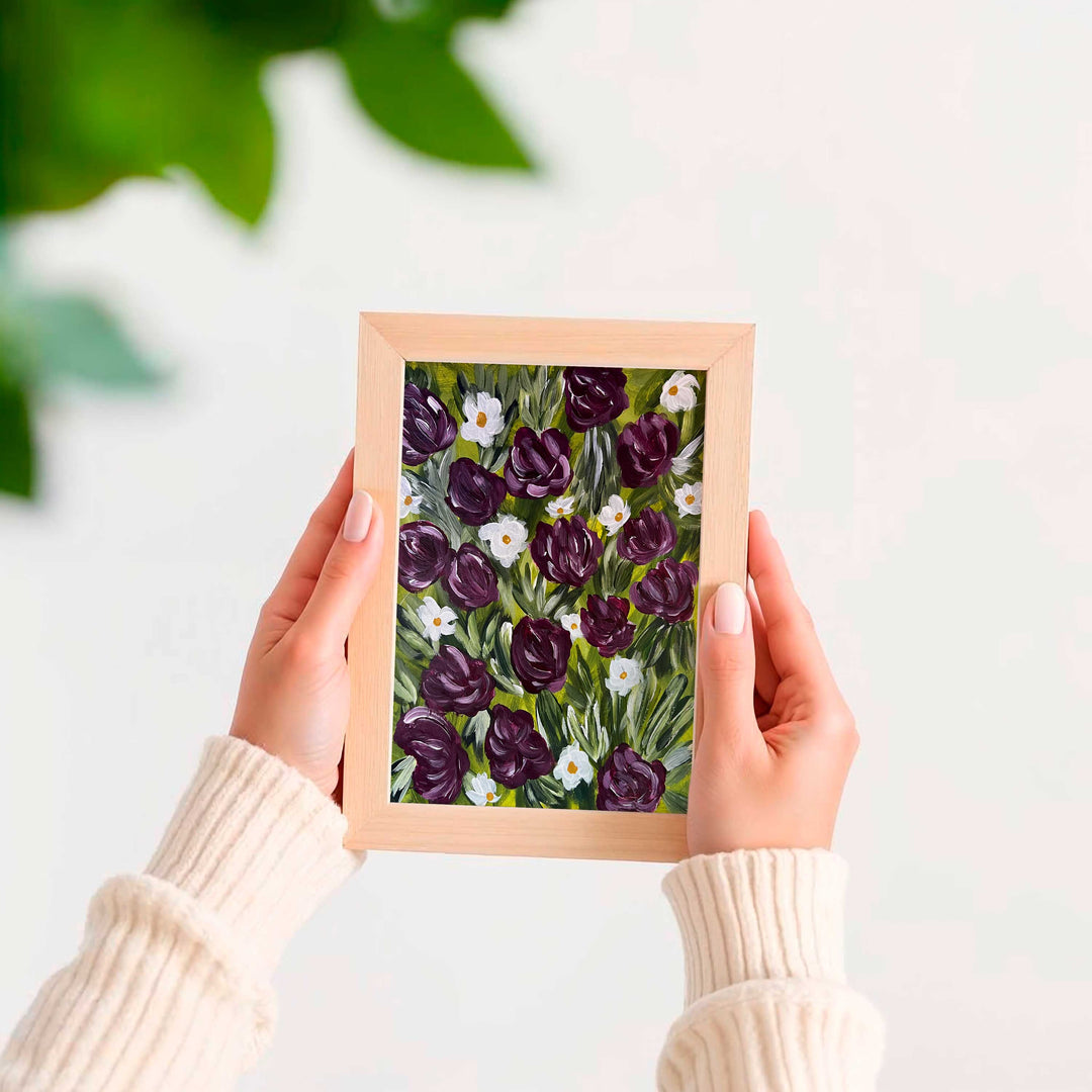 Merlot Meadow Floral 5x7 Mini Print