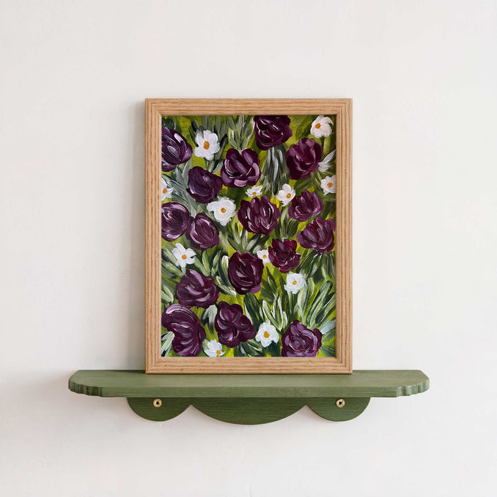Merlot Meadow Floral 5x7 Mini Print