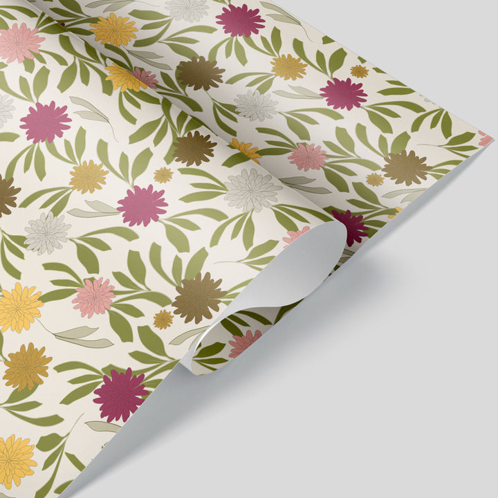 Dancing Marigolds Wrapping Paper & Gift Tag Bundle