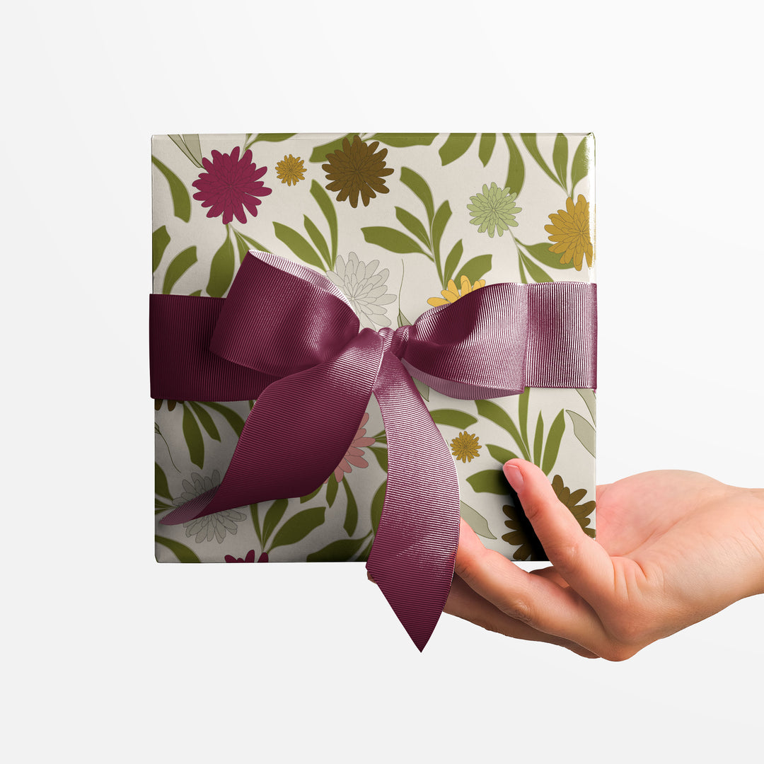 Dancing Marigolds Wrapping Paper & Gift Tag Bundle