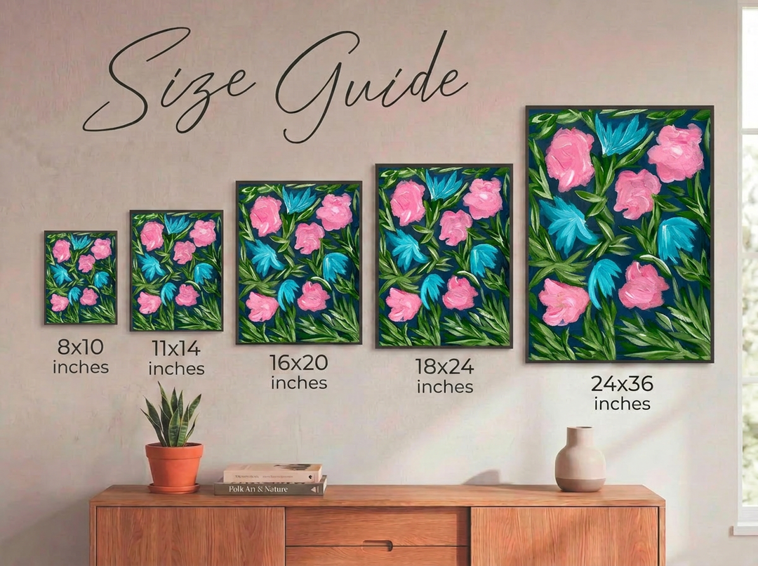 Meadow Midnight Waltz No. 1 - Floral Wall Art Print and Canvas