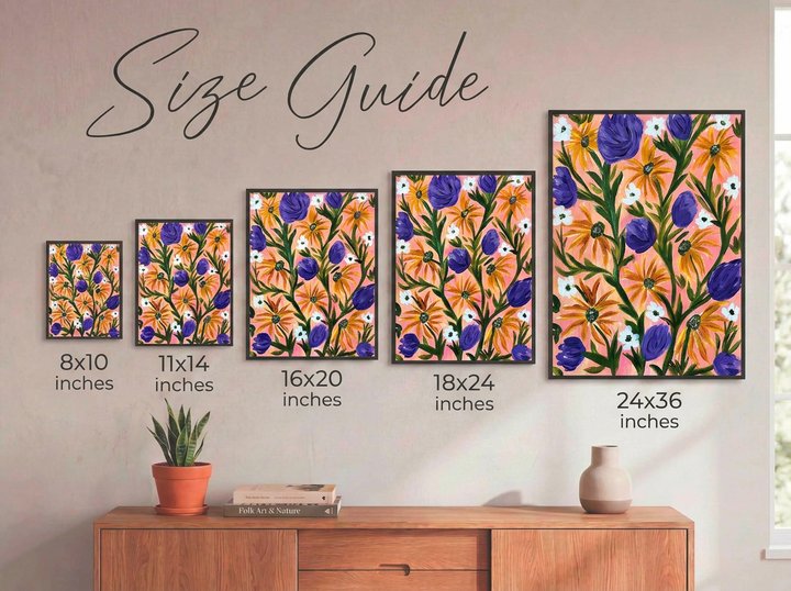 Meadow Serenade - Floral Wall Art Print and Canvas