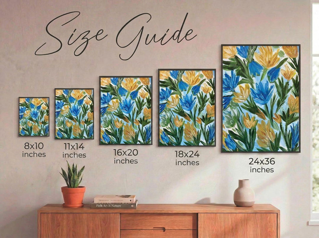 Summer Meadow Dance - Floral Wall Art Print and Canvas