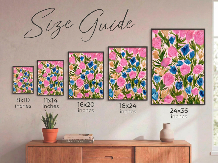 Wildflower Waltz - Floral Wall Art Print and Canvas