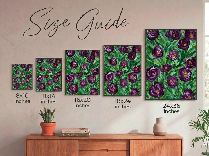 Velvet Garden - Floral Wall Art Print and Canvas