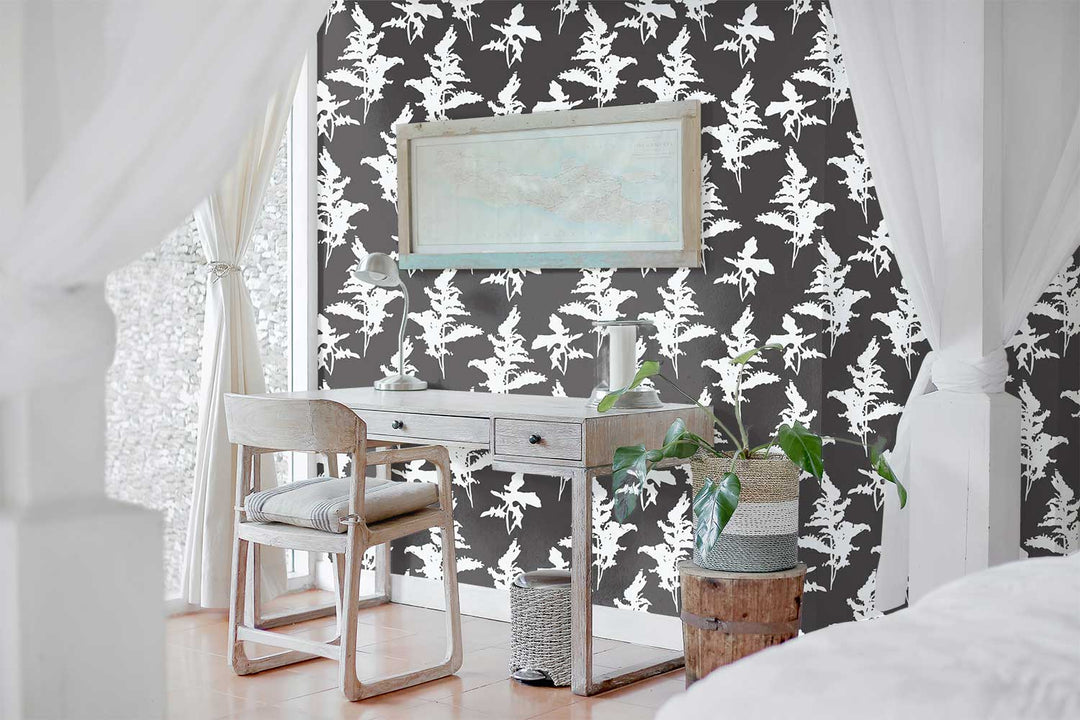 Black and White Peel and Stick Removable Wallpaper - Madame Cola Design 01D