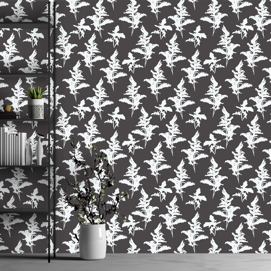 Black and White Peel and Stick Removable Wallpaper - Madame Cola Design 01D