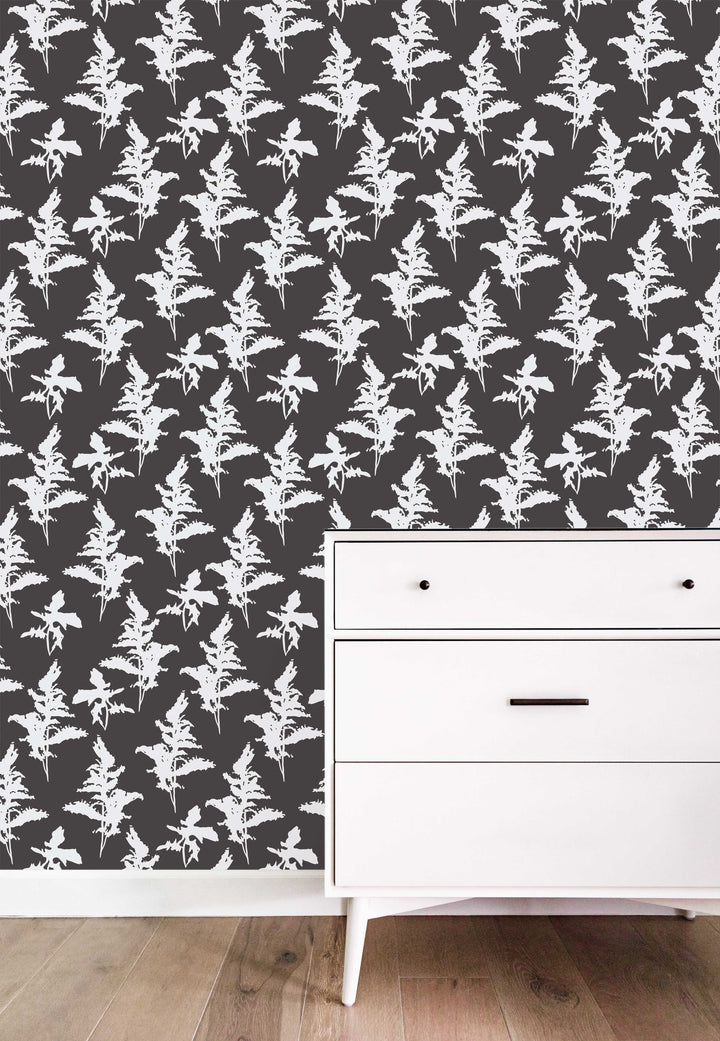 Black and White Peel and Stick Removable Wallpaper - Madame Cola Design 01D