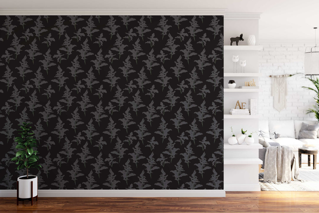 Black and Gray Peel and Stick Removable Wallpaper - Madame Cola Design 01K