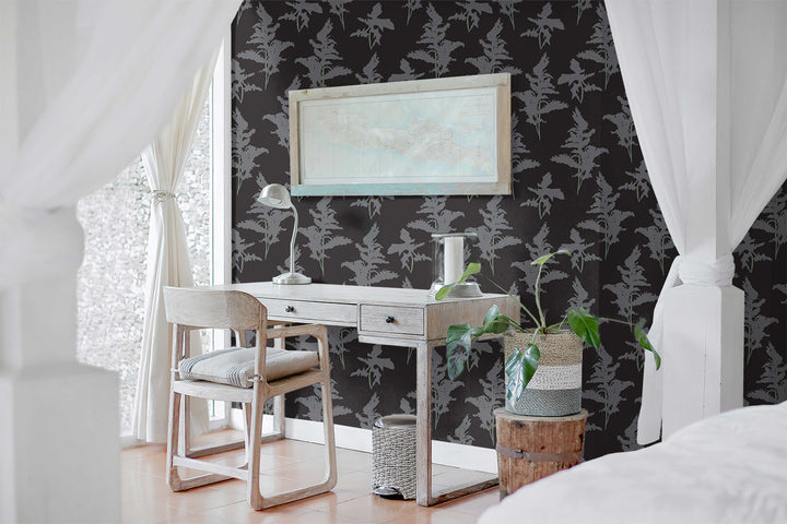 Black and Gray Peel and Stick Removable Wallpaper - Madame Cola Design 01K
