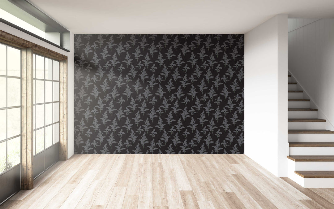 Black and Gray Peel and Stick Removable Wallpaper - Madame Cola Design 01K