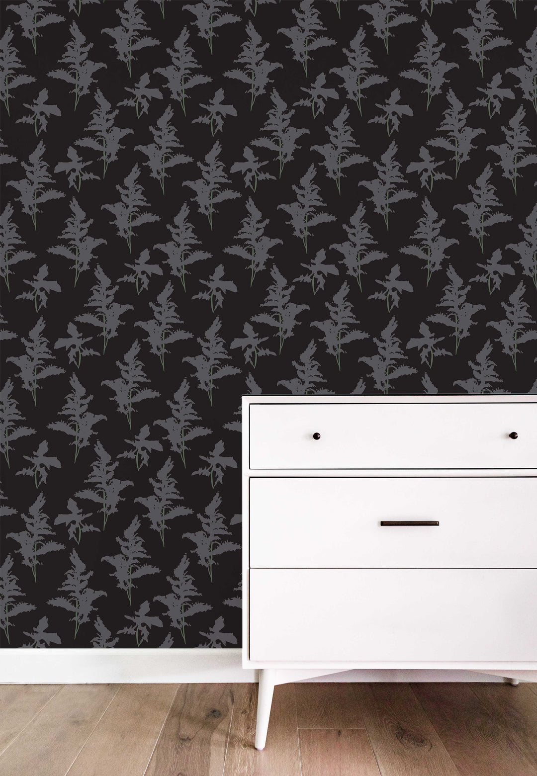 Black and Gray Peel and Stick Removable Wallpaper - Madame Cola Design 01K