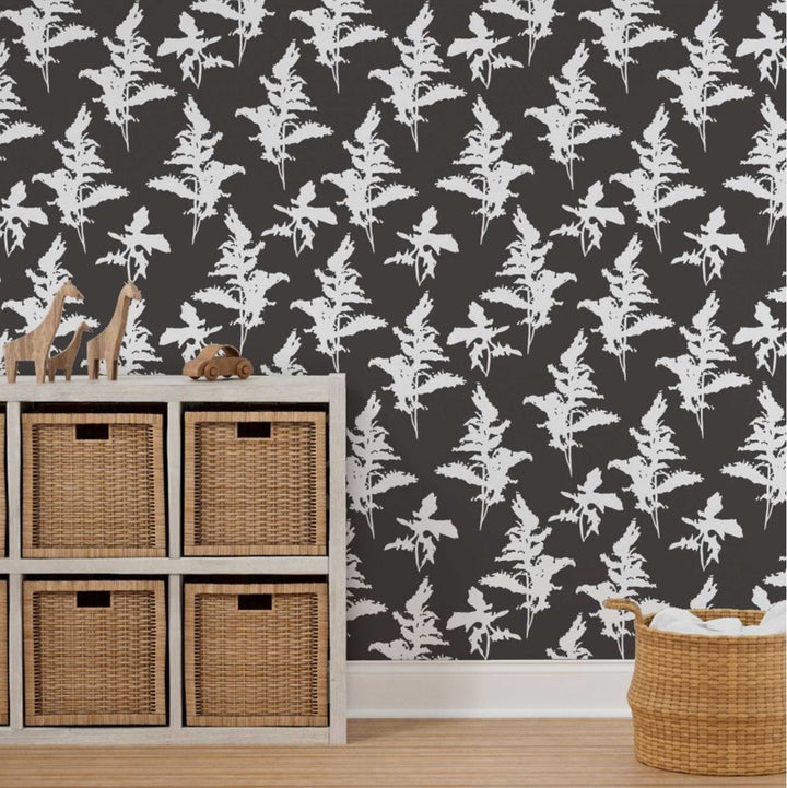 Black and White Peel and Stick Removable Wallpaper - Madame Cola Design 01D
