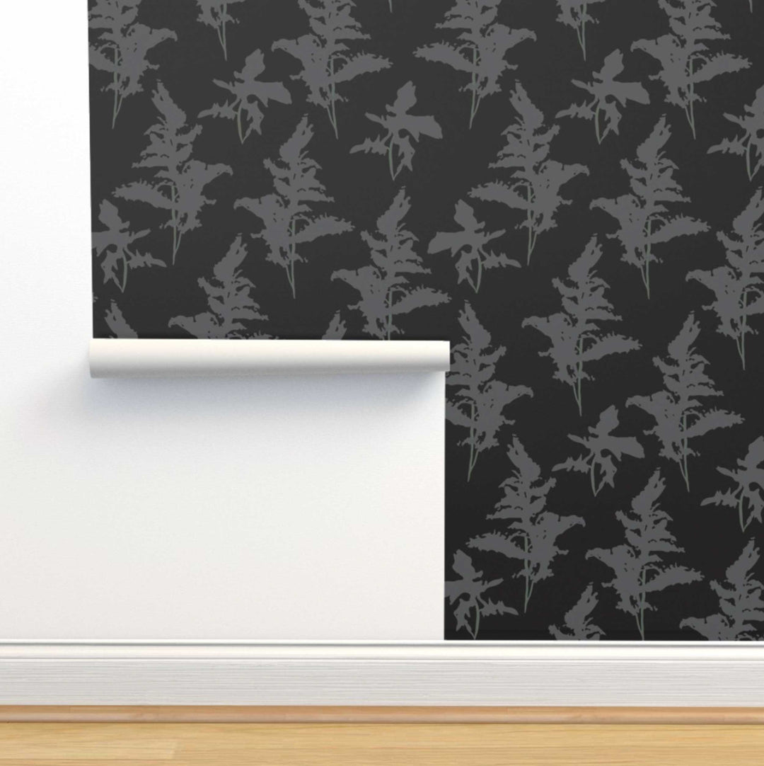 Black and Gray Peel and Stick Removable Wallpaper - Madame Cola Design 01K