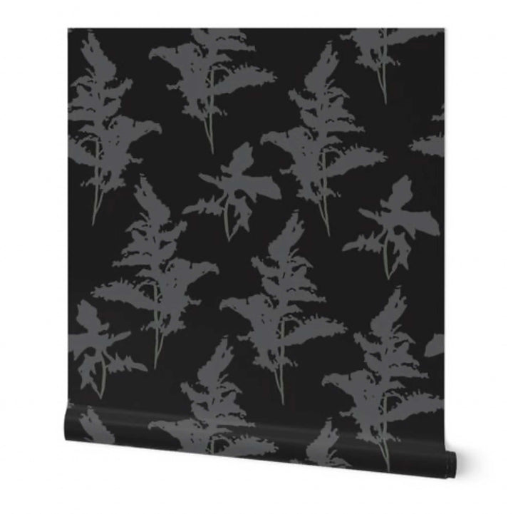 Black and Gray Peel and Stick Removable Wallpaper - Madame Cola Design 01K