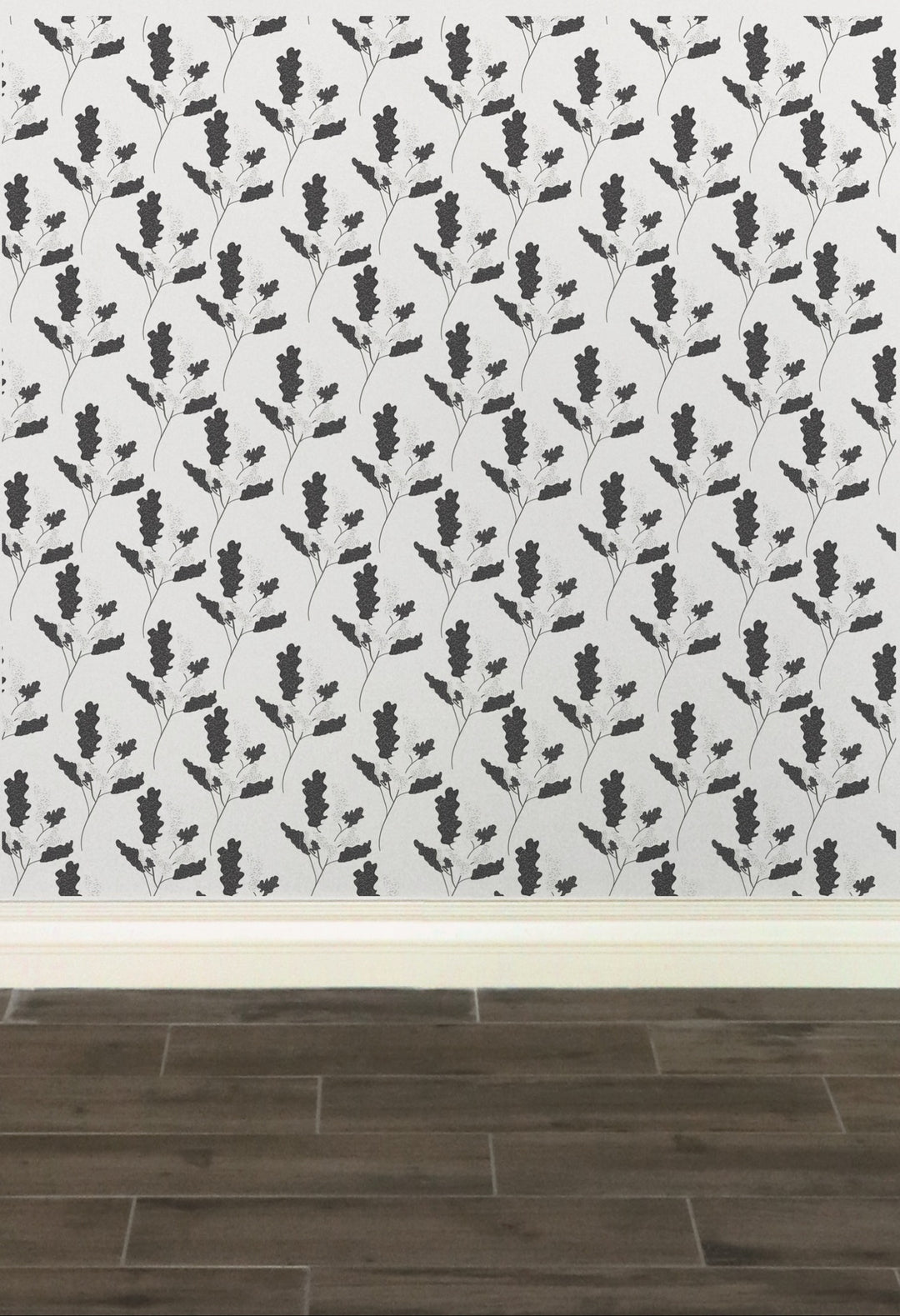 Wicker Park 02 Design - Black and White Floral Wallpaper