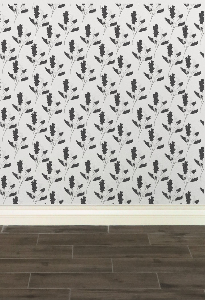 Wicker Park 02 Design - Black and White Floral Wallpaper